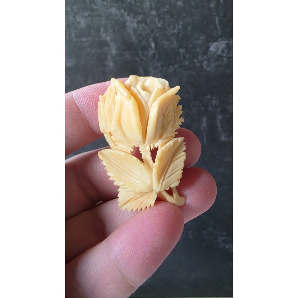 Celluloid Floral Brooch Vintage Costume Jewelry